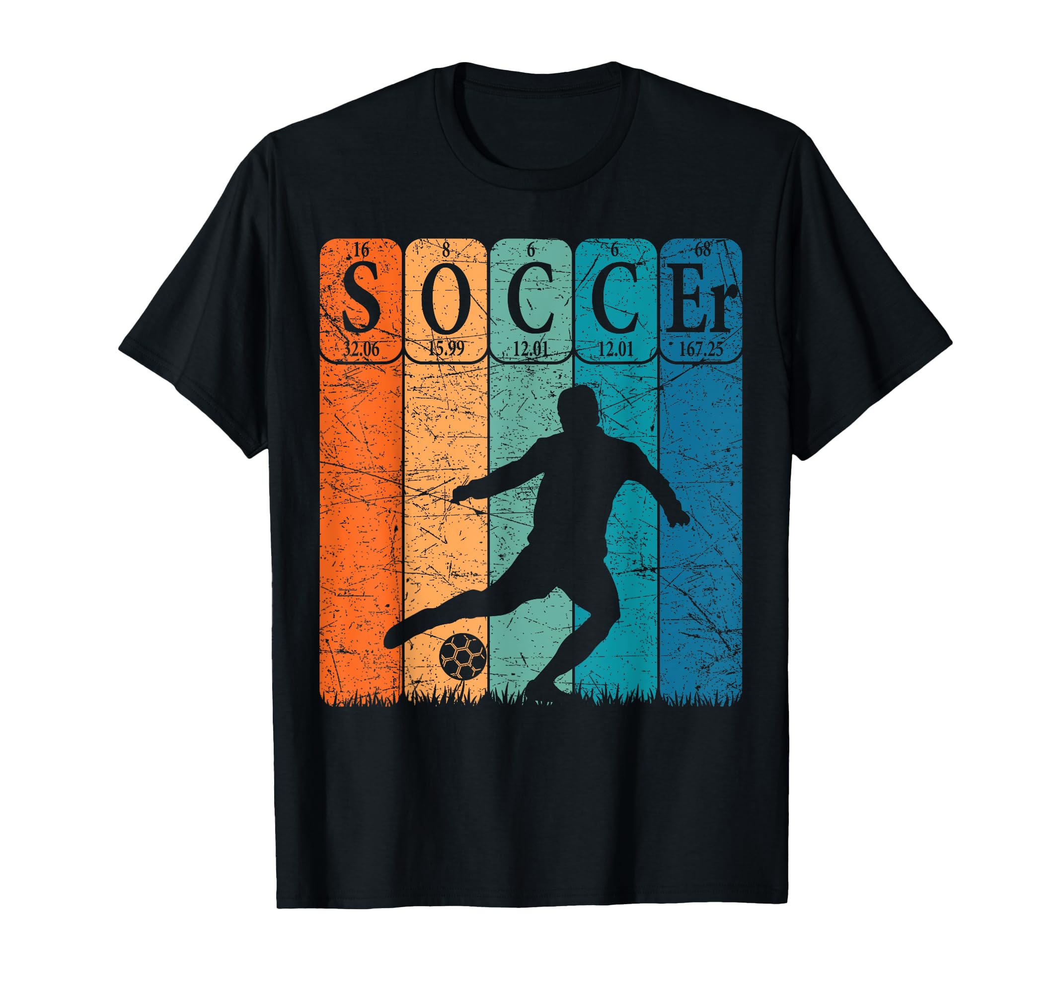 Soccer Periodic Table Elements T-Shirt - Minimalist Print for Adults - T-Shirt, Sweatshirt, Hoodie