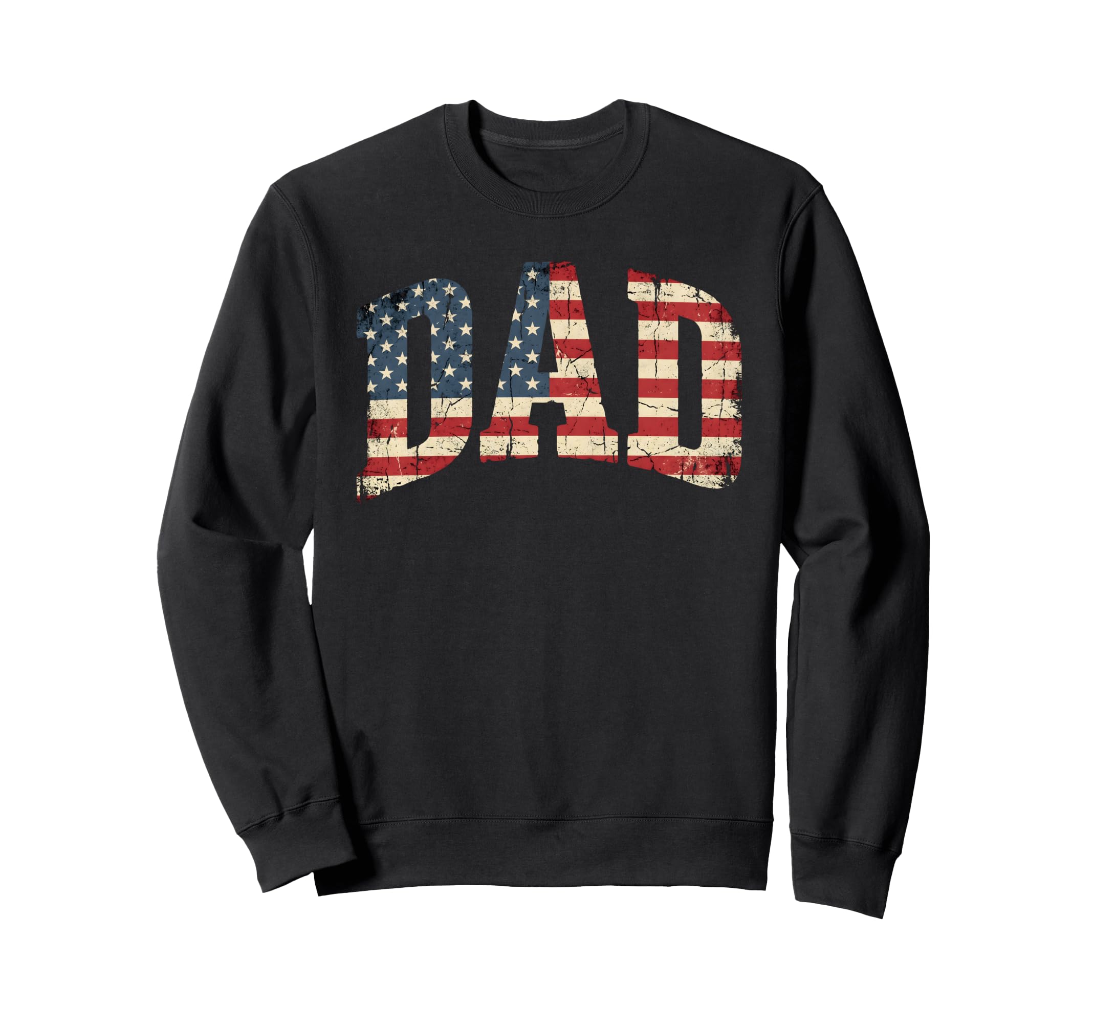 Usa American Flag Dad Fathers Day Sweatshirt - Graphic Print Men Women - T-Shirt, Sweatshirt, Hoodie