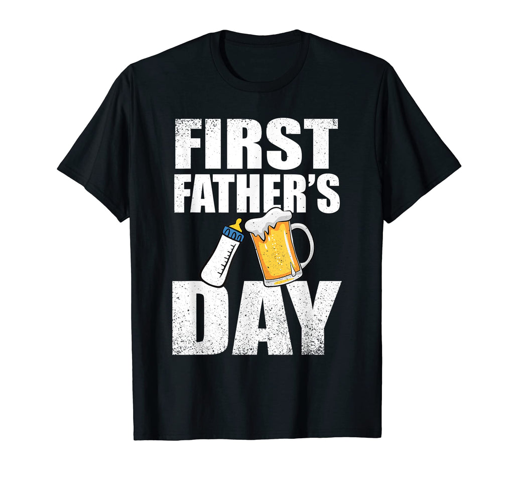 Mens First Fathers Day Beer Bottle T-Shirt - Fun Novelty Design Unisex - T-Shirt, Sweatshirt, Hoodie