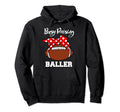Busy Raising Baller Funny Rugby Mum Hoodie - Trendy Graphic Men Women - T-Shirt, Sweatshirt, Hoodie