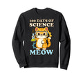 Cat Scientist School 100 Days Sweatshirt - Fun Novelty Design Men Women - T-Shirt, Sweatshirt, Hoodie