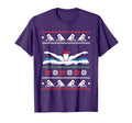 Swimming Santa Hat Ugly Swimmer Swimming T-Shirt - Graphic Print Men Women - T-Shirt, Sweatshirt, Hoodie