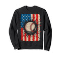 Baseball Us Flag Baseball Lover Sweatshirt - Custom Art Print Men Women - T-Shirt, Sweatshirt, Hoodie