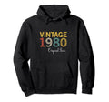 Year 1980 Gift Birthday Mom Dad Hoodie - Fun Novelty Design Unisex - T-Shirt, Sweatshirt, Hoodie