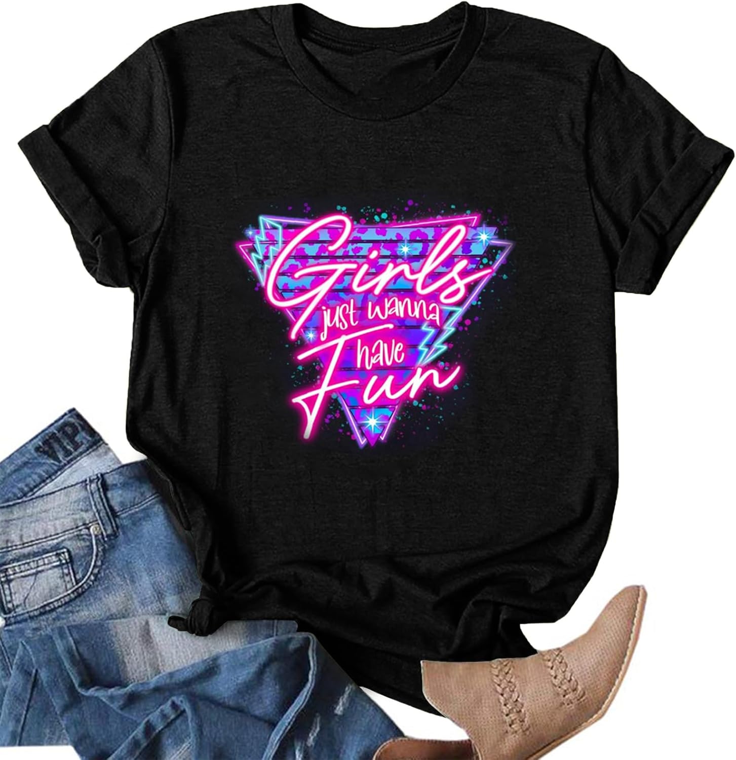 90s Outfit for Women:Take Me Back to The Vintage 80s - Adult & Kids T-Shirts, Sweatshirts & Hoodies apparel design preview 1