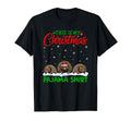 Santa Hat Reindeer Echidna Pajama T-Shirt - Fun Novelty Design Men Women - T-Shirt, Sweatshirt, Hoodie