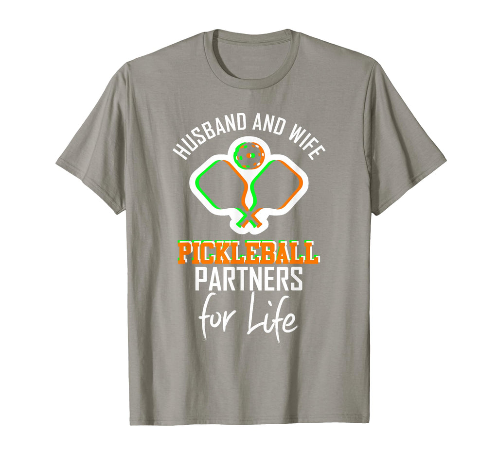 Husband Wife Pickleball Partners Life T-Shirt - Minimalist Print Unisex - T-Shirt, Sweatshirt, Hoodie
