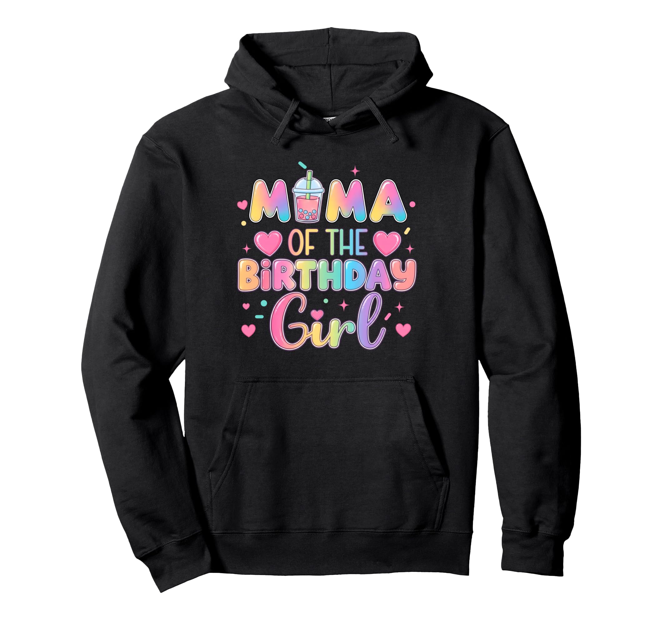 Mama Birthday Bubble Boba Milk Tea Hoodie - Streetwear Style for Adults - T-Shirt, Sweatshirt, Hoodie