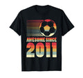 Awesome Since 2011 Soccer 15Th Birthday T-Shirt - Unique Graphic Men Women - T-Shirt, Sweatshirt, Hoodie