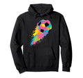 Colorful Splash Art Soccer Football Hoodie - Unique Graphic for Adults - T-Shirt, Sweatshirt, Hoodie