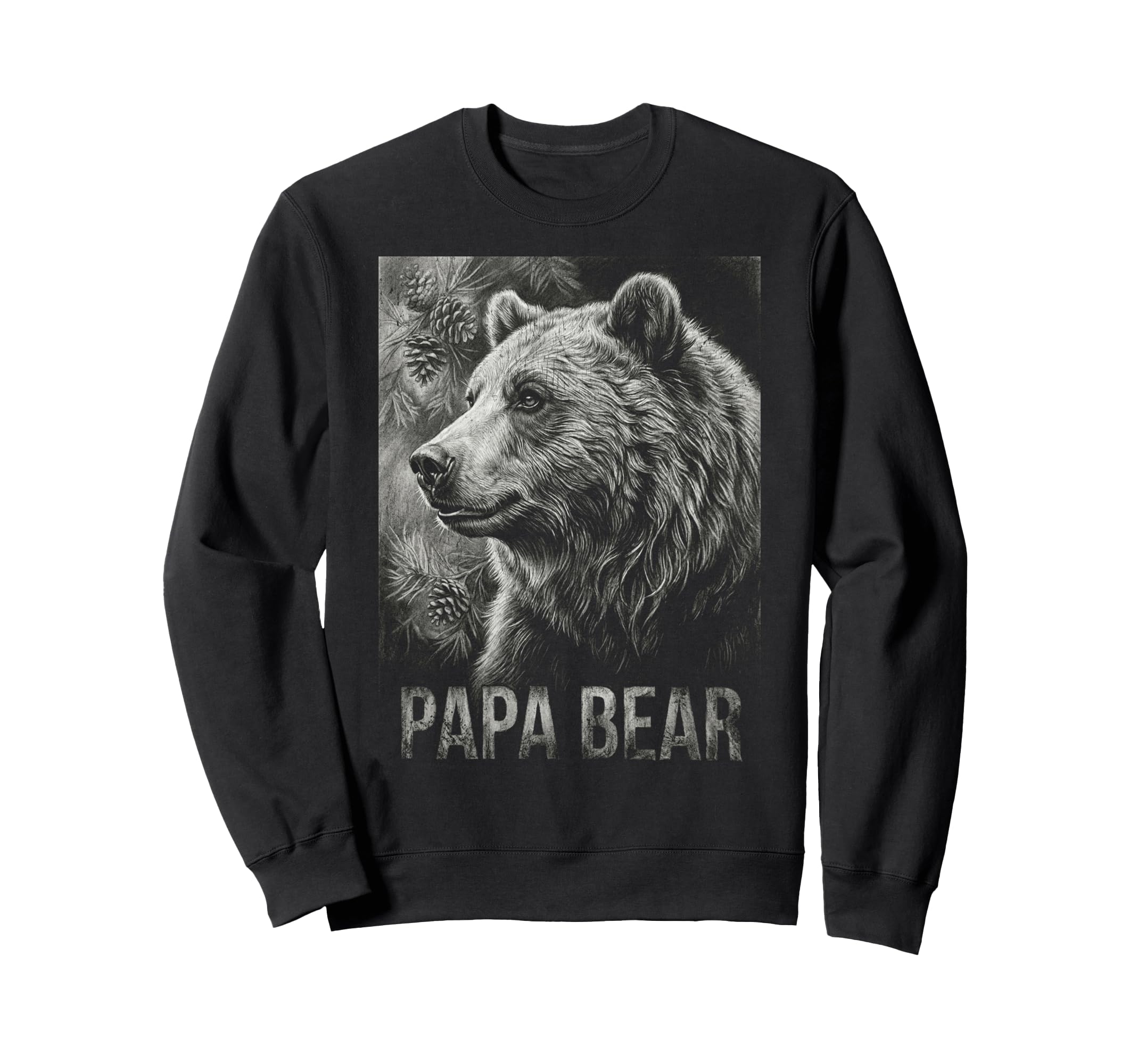 Papa Bear Family Matching Dad Sweatshirt - Streetwear Style for Adults - T-Shirt, Sweatshirt, Hoodie