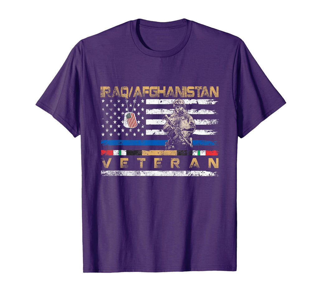 Iraq Afghanistan Veteran Flag Patriotic T-Shirt - Trendy Graphic Men Women - T-Shirt, Sweatshirt, Hoodie