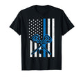 Us Flag Blue Line Lacrosse Lax T-Shirt - Casual Everyday Wear for Adults - T-Shirt, Sweatshirt, Hoodie