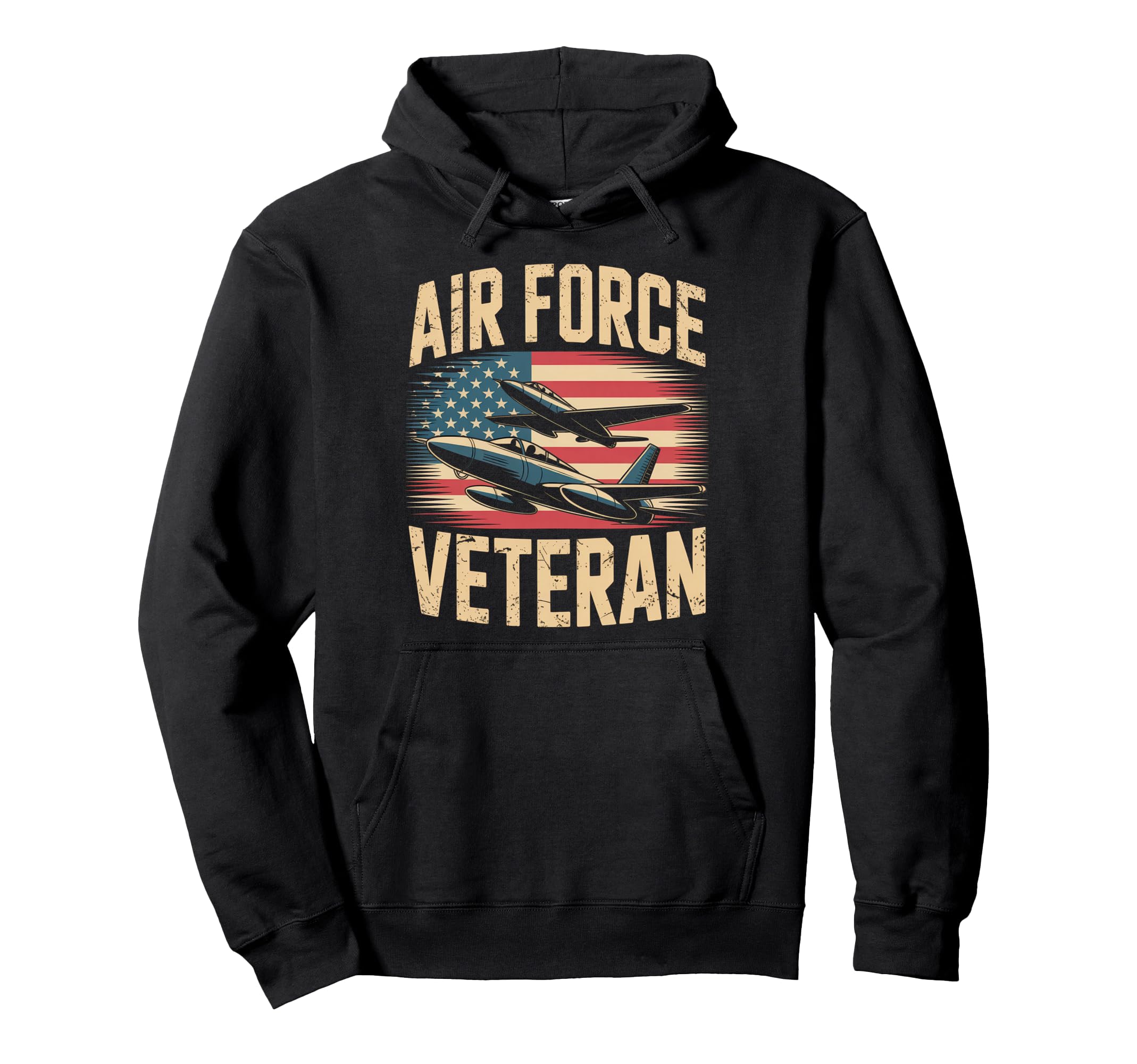 Air Force Veteran Us American Flag Dad Hoodie - Unique Graphic Unisex - T-Shirt, Sweatshirt, Hoodie