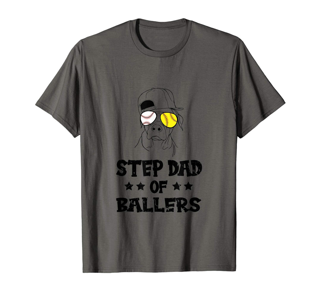 Mens Step Dad Ballers Softball T-Shirt - Unique Graphic for Adults - T-Shirt, Sweatshirt, Hoodie