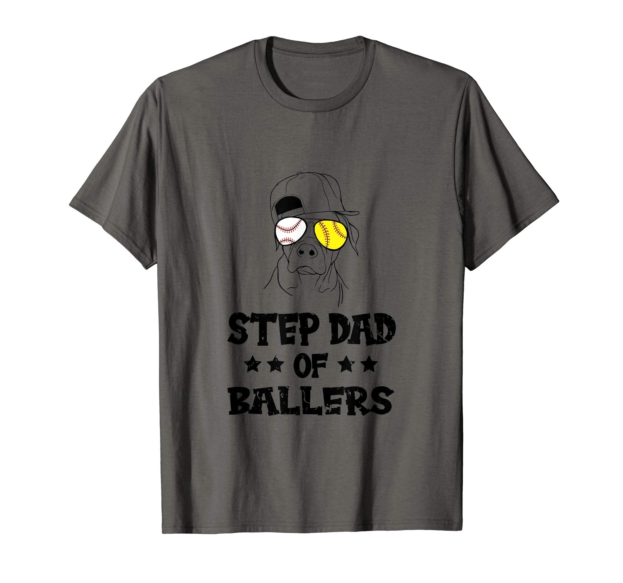 Mens Step Dad Ballers Softball T-Shirt - Unique Graphic for Adults - T-Shirt, Sweatshirt, Hoodie