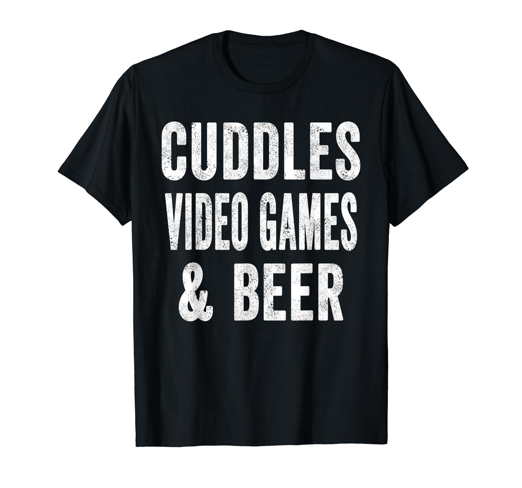 Cuddles Video Games And Beer Lover T-Shirt - Aesthetic Graphic Men Women - T-Shirt, Sweatshirt, Hoodie