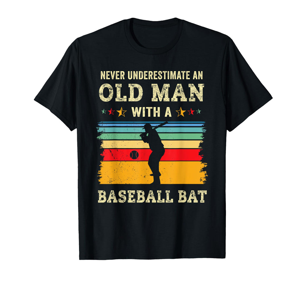 Funny Old Baseball Fan Gift Baseball T-Shirt - Trendy Graphic Men Women - T-Shirt, Sweatshirt, Hoodie
