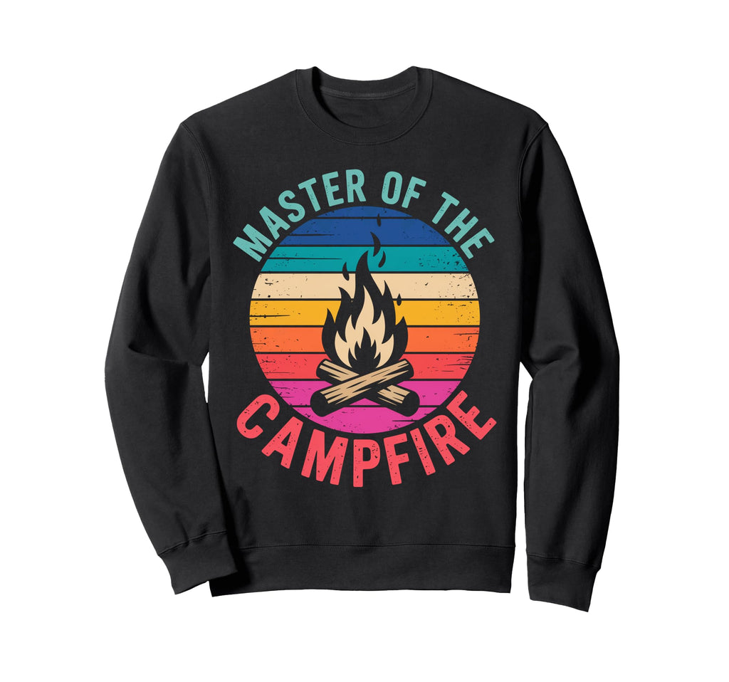 Master Campfire Dad Camping Gifts Sweatshirt - Minimalist Print Men Women - T-Shirt, Sweatshirt, Hoodie