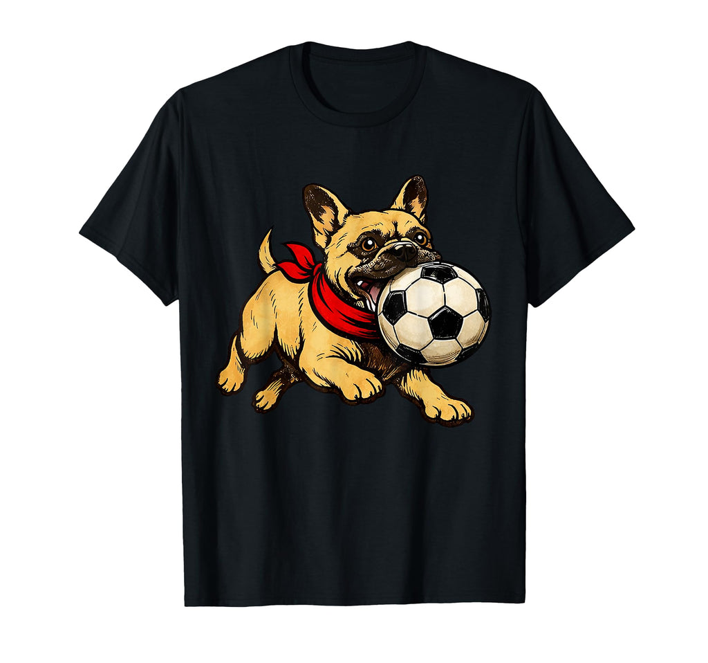 Funny French Bulldog Dog Playing T-Shirt - Casual Everyday Wear Men Women - T-Shirt, Sweatshirt, Hoodie