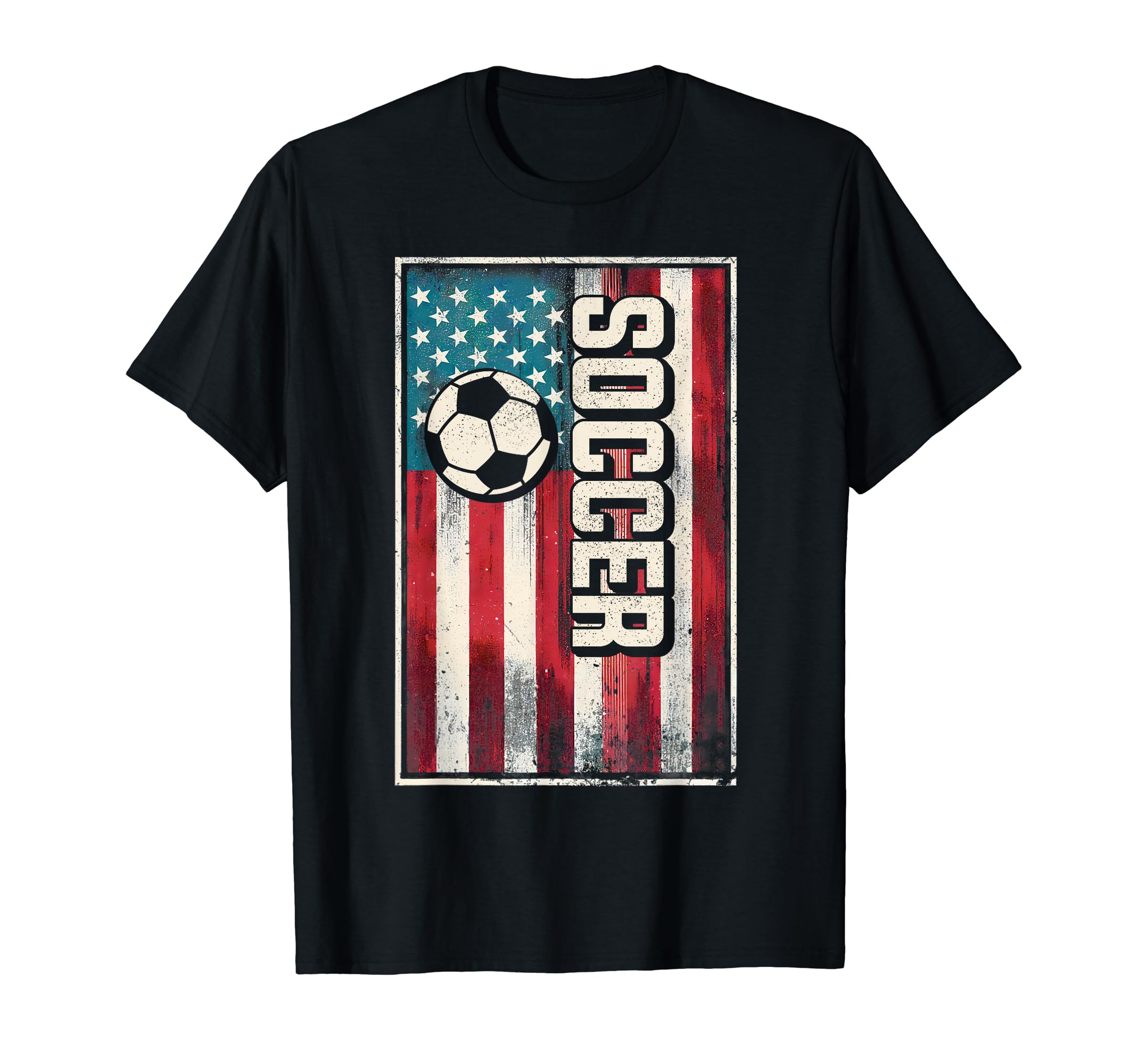 Patriotic American Us Flag Soccer T-Shirt - Novelty Apparel Men Women - T-Shirt, Sweatshirt, Hoodie