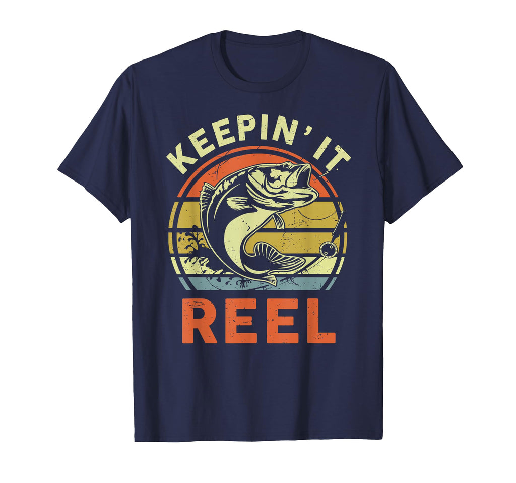 Bass Fishing Keeping It Reel Dad T-Shirt - Streetwear Style for Adults - T-Shirt, Sweatshirt, Hoodie