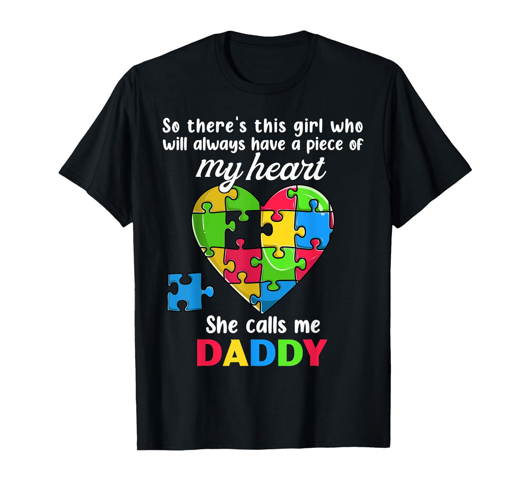 Autism Daddy Autism Daughter Dad T-Shirt - Aesthetic Graphic for Adults - T-Shirt, Sweatshirt, Hoodie