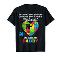 Autism Daddy Autism Daughter Dad T-Shirt - Aesthetic Graphic for Adults - T-Shirt, Sweatshirt, Hoodie