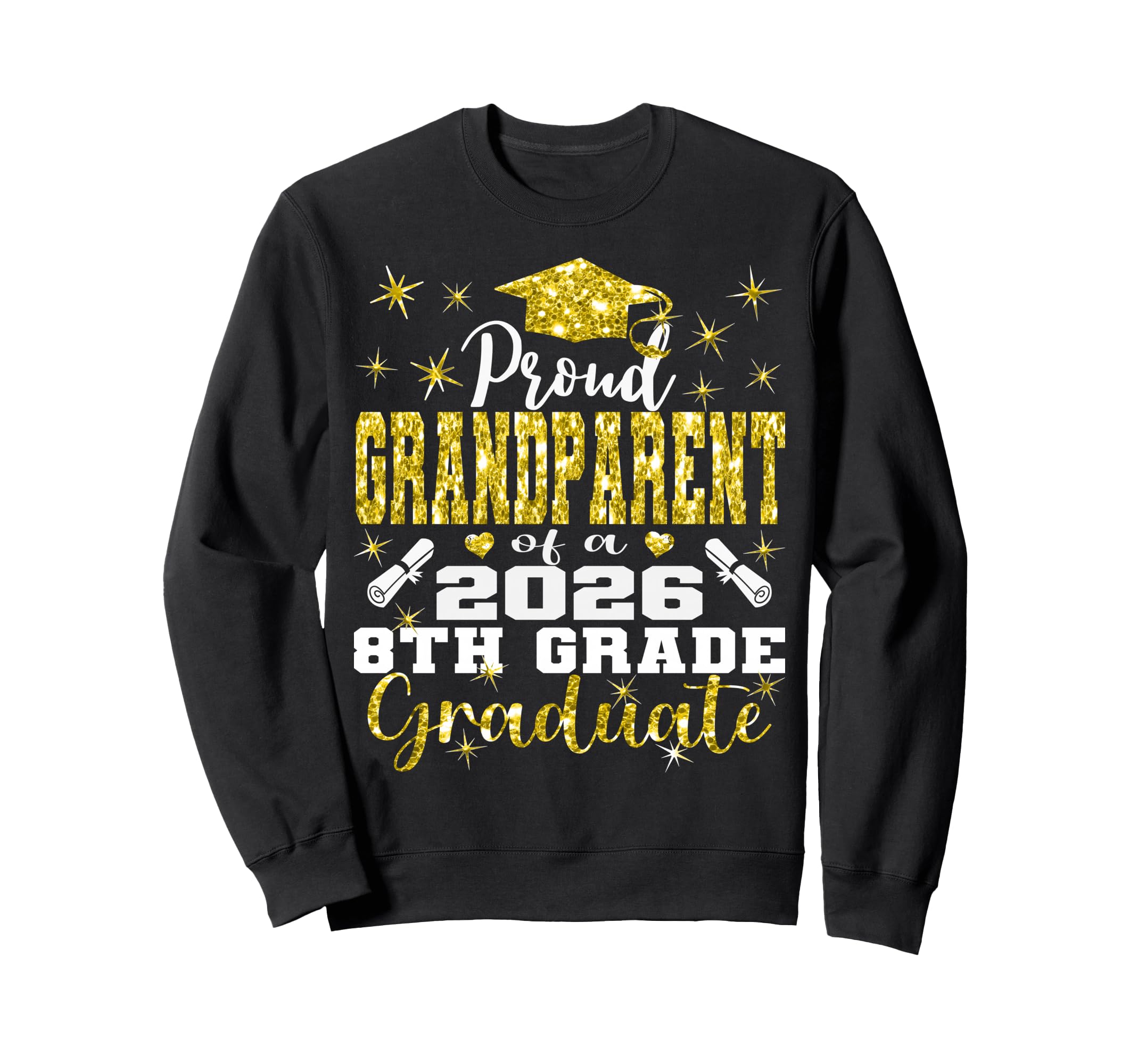 Proud Grandparent 8Th Grade Graduate Sweatshirt - Custom Art Print Unisex - T-Shirt, Sweatshirt, Hoodie