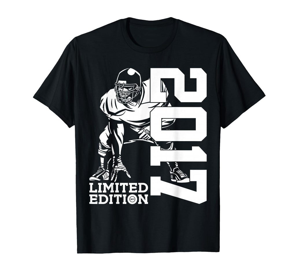 9Th Birthday Football 2017 T-Shirt - Minimalist Print Men Women - T-Shirt, Sweatshirt, Hoodie
