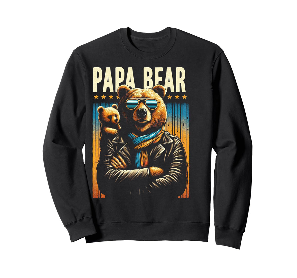 Papa Bear Funny Bears Animal Lover Sweatshirt - Minimalist Print Men Women - T-Shirt, Sweatshirt, Hoodie