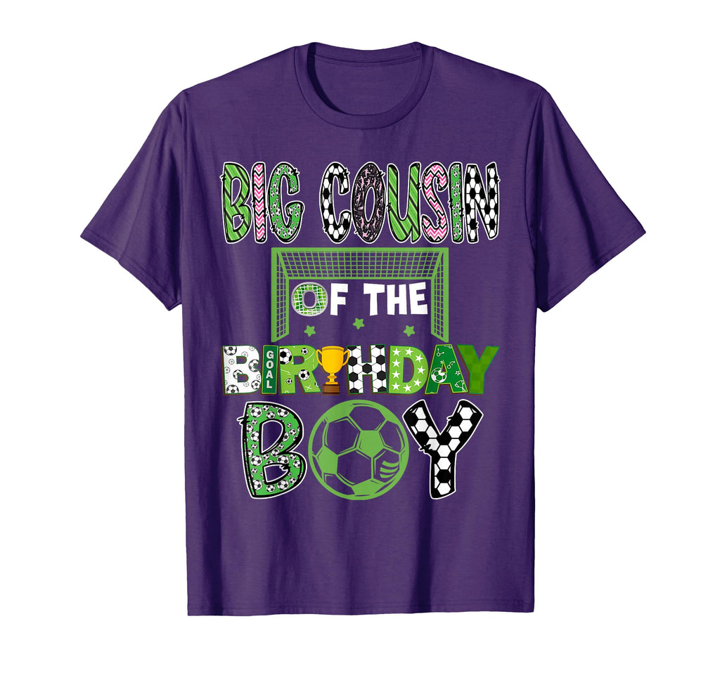 Big Cousin Birthday Soccer Player Birthday T-Shirt - Unique Graphic Unisex - T-Shirt, Sweatshirt, Hoodie