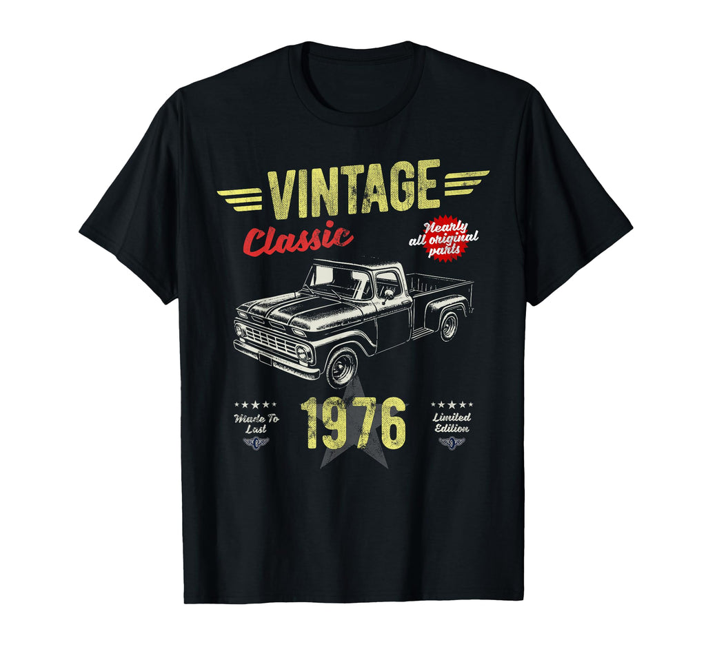 Born 1976 50Th Birthday Fathers Day T-Shirt - Trendy Graphic for Adults - T-Shirt, Sweatshirt, Hoodie