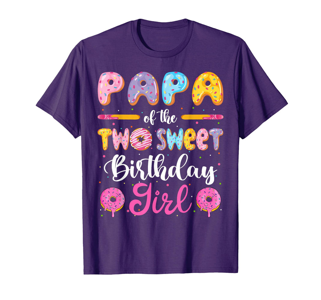 Papa Two Sweet Birthday Donut 2Nd T-Shirt - Trendy Graphic for Adults - T-Shirt, Sweatshirt, Hoodie