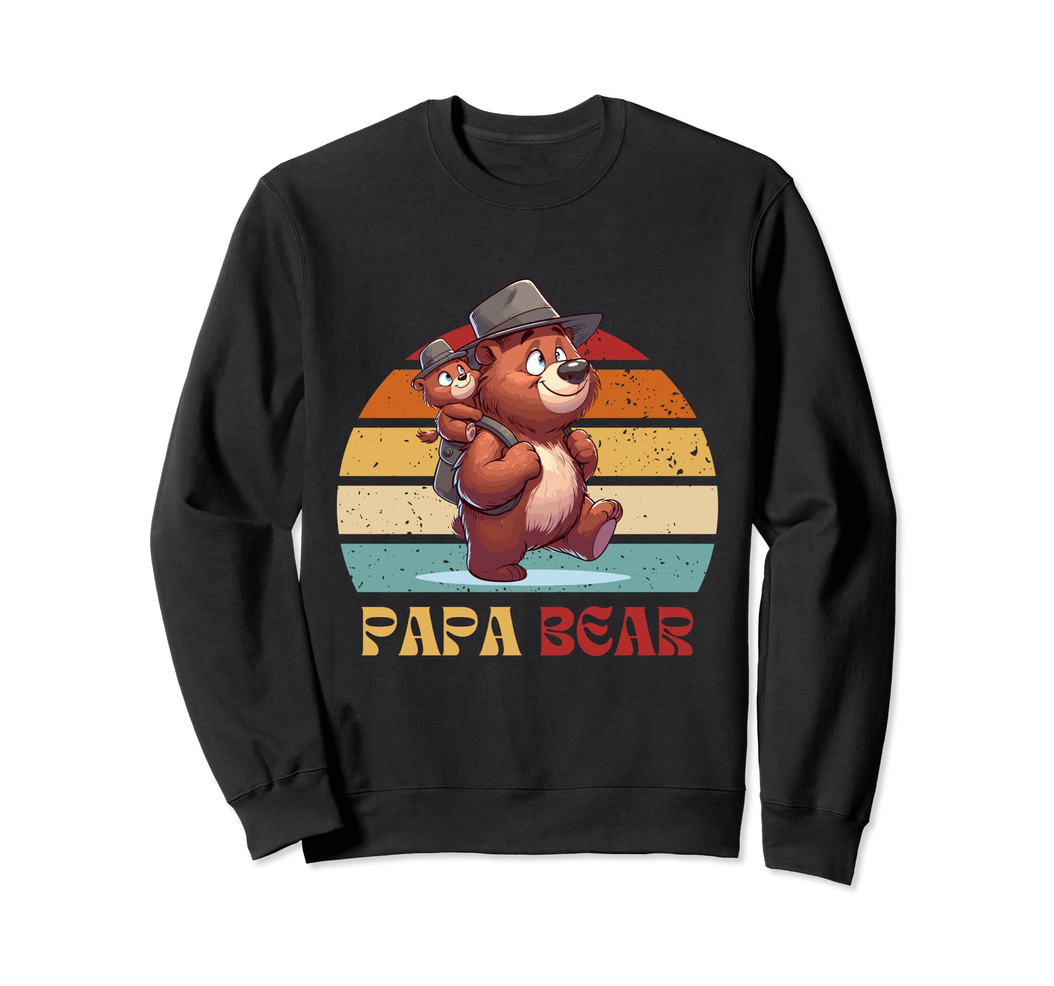 Papa Bear Fathers Day Father Sweatshirt - Fun Novelty Design for Adults - T-Shirt, Sweatshirt, Hoodie