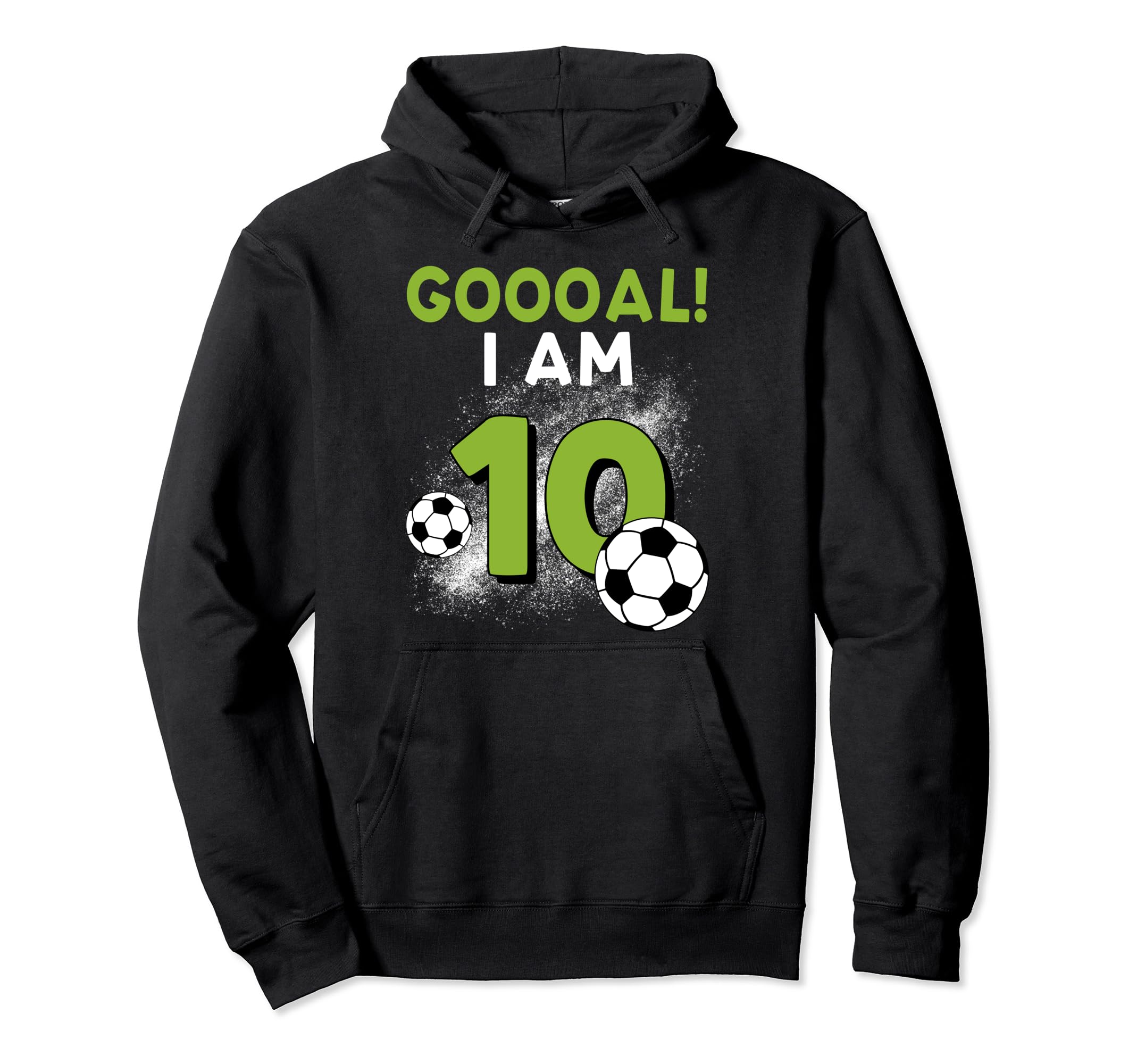 10Th Birthday Soccer Theme 10Year Old Hoodie - Casual Everyday Wear Unisex - T-Shirt, Sweatshirt, Hoodie