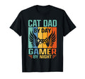 Funny Cat Dad Gamer Gift Cat Lover T-Shirt - Minimalist Print Men Women - T-Shirt, Sweatshirt, Hoodie