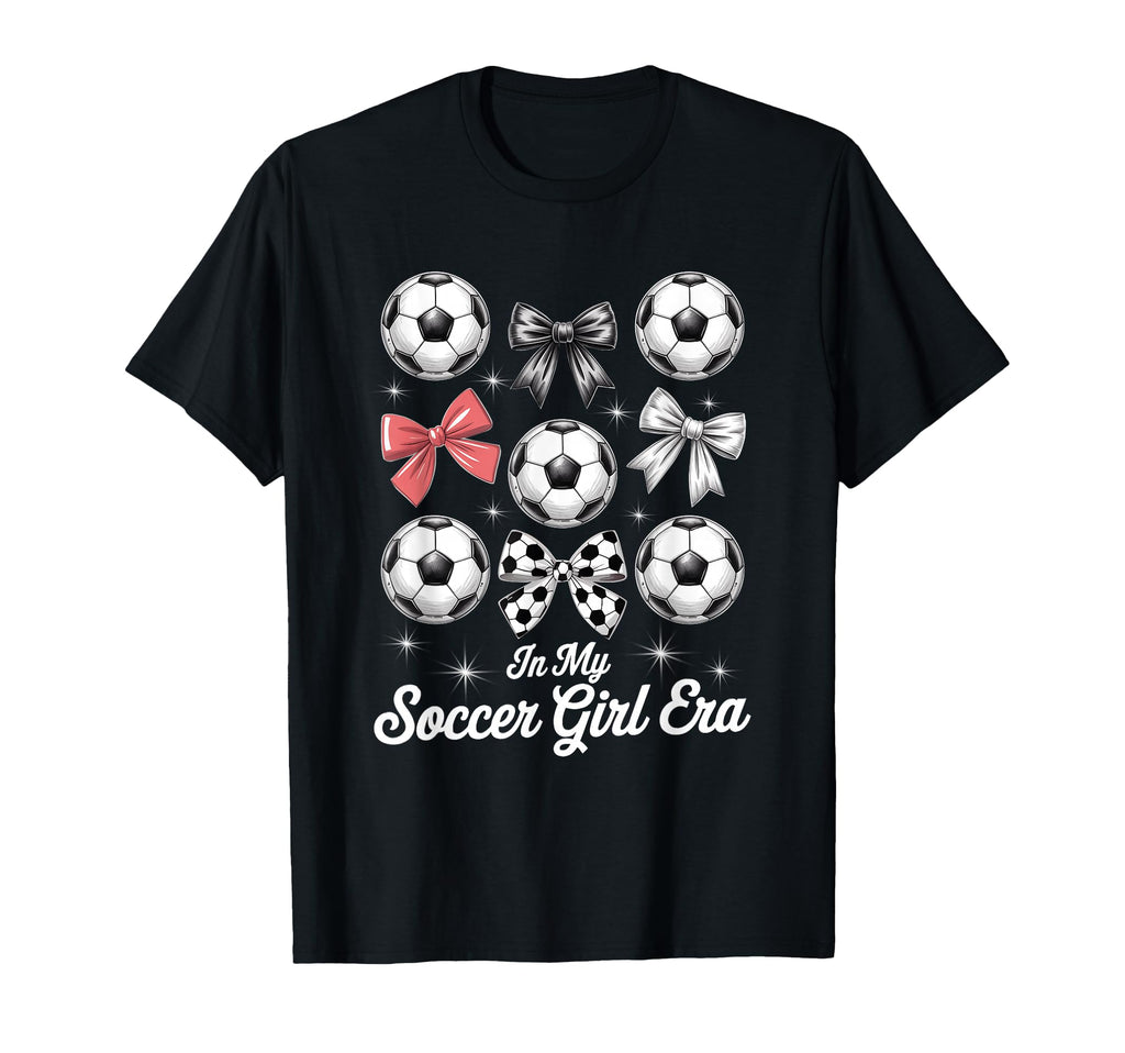 My Soccer Era Balls And Bows Sports T-Shirt - Custom Art Print Men Women - T-Shirt, Sweatshirt, Hoodie