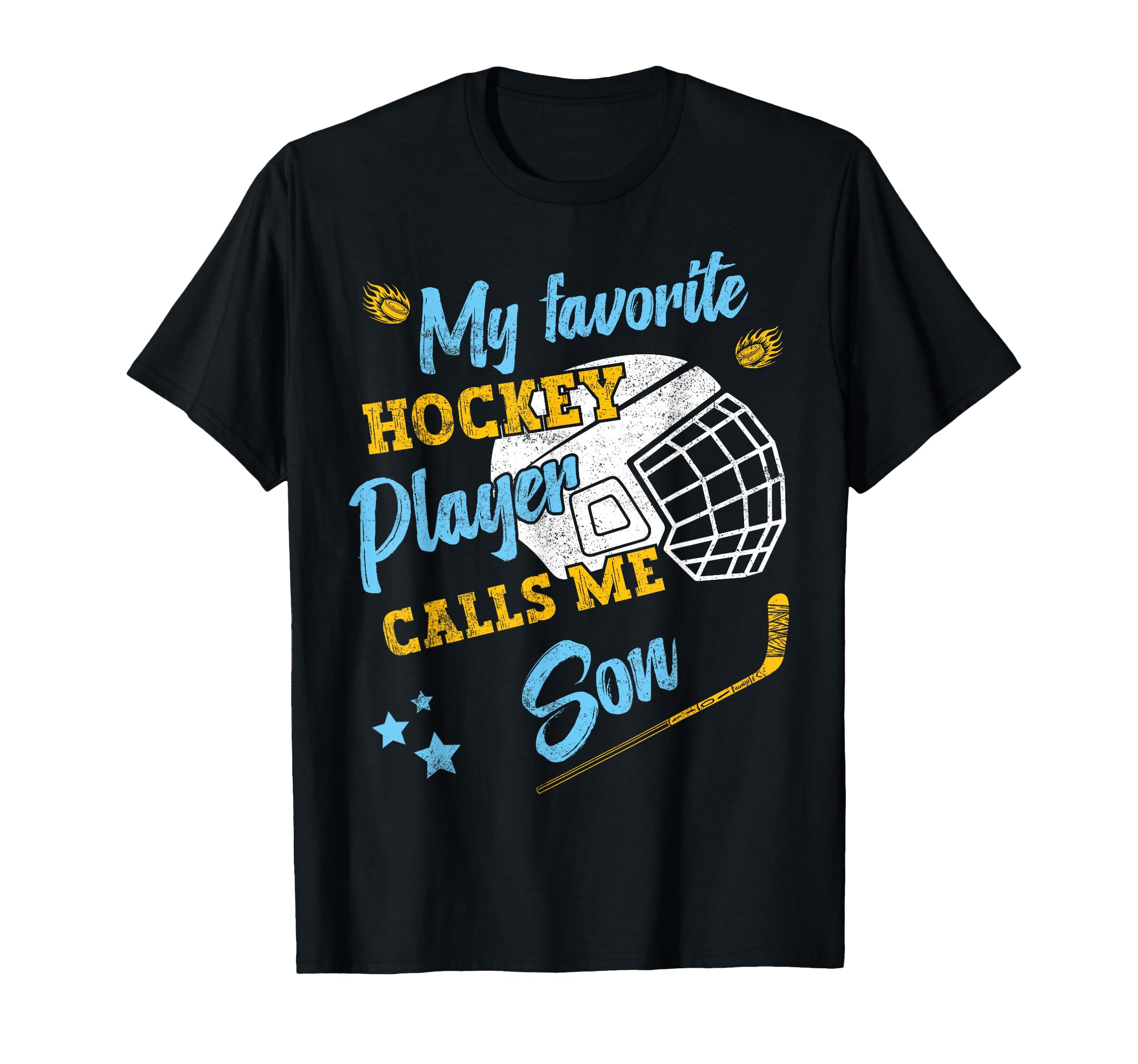 My Favorite Hockey Player Calls Me Son T-Shirt - Custom Art Print Unisex - T-Shirt, Sweatshirt, Hoodie