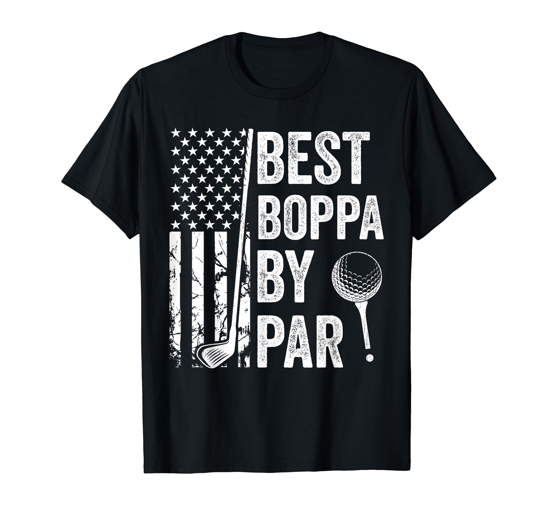 Best Boppa Par Usa Flag Golf Fathers T-Shirt - Trendy Graphic for Adults - T-Shirt, Sweatshirt, Hoodie