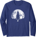 Retro Full Moon and Minimalist Pine Tree Vintage - Adult & Kids T-Shirts, Sweatshirts & Hoodies apparel design preview 1