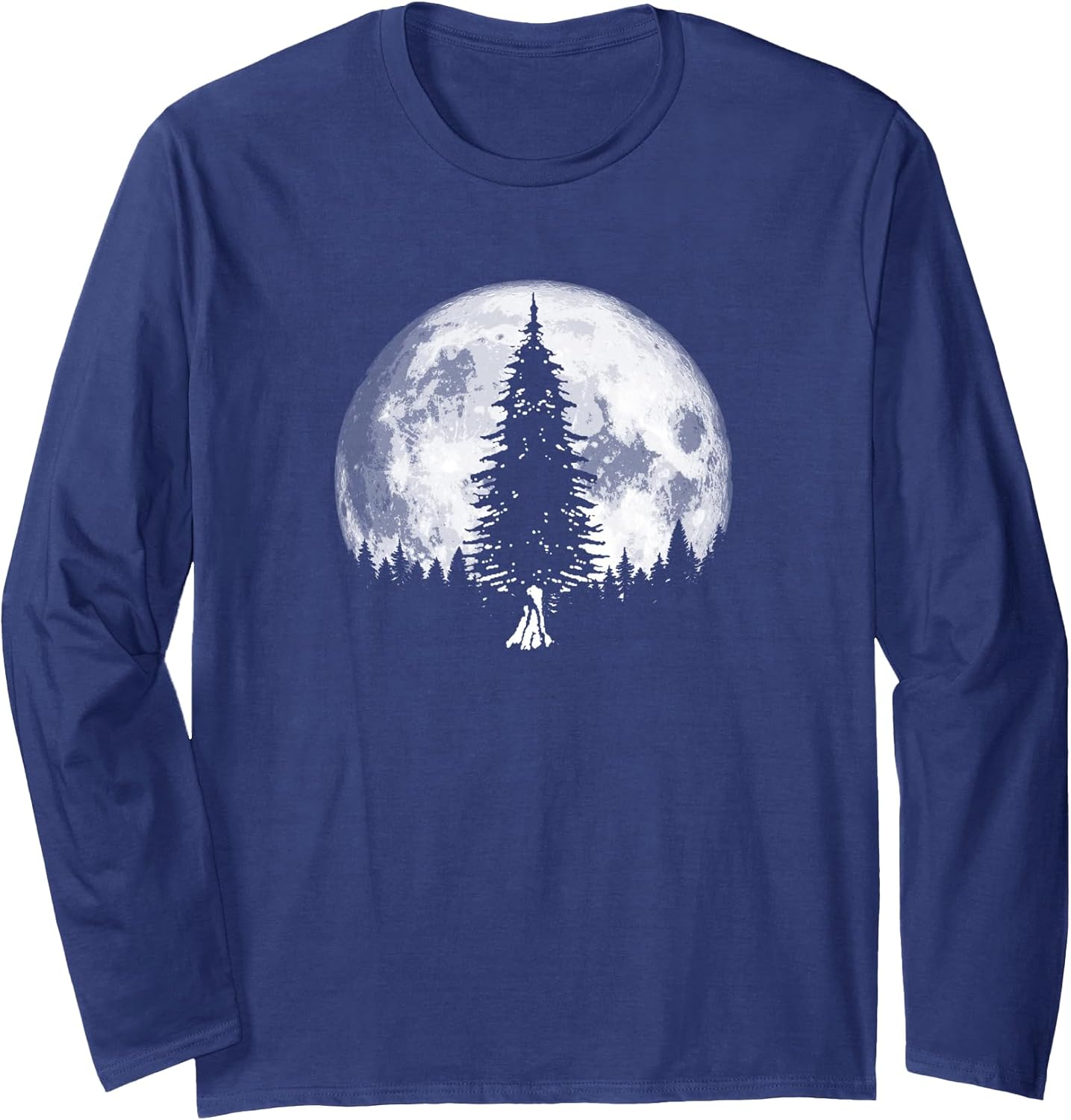 Retro Full Moon and Minimalist Pine Tree Vintage - Adult & Kids T-Shirts, Sweatshirts & Hoodies apparel design preview 1