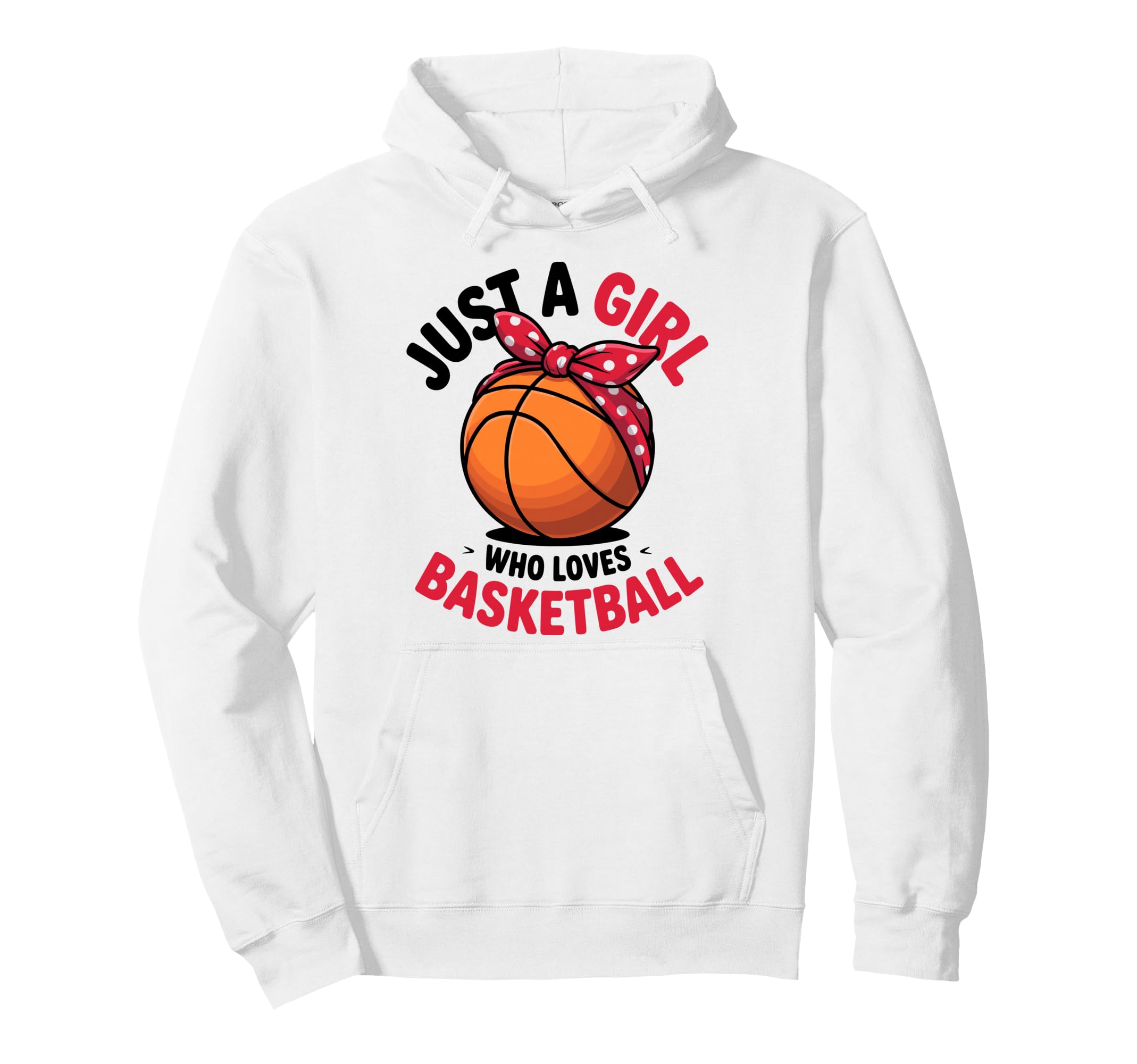 Just Who Loves Basketball Ball Bandana Hoodie - Novelty Apparel Men Women - T-Shirt, Sweatshirt, Hoodie