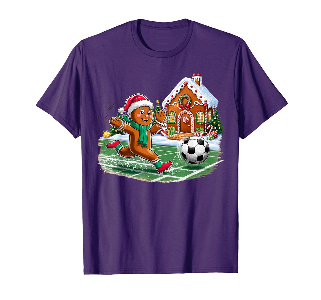Soccer Gingerbread House Funny T-Shirt - Fun Novelty Design Men Women - T-Shirt, Sweatshirt, Hoodie