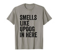 Smells Like Updog Here Funny Dad Joke T-Shirt - Minimalist Print Men Women - T-Shirt, Sweatshirt, Hoodie