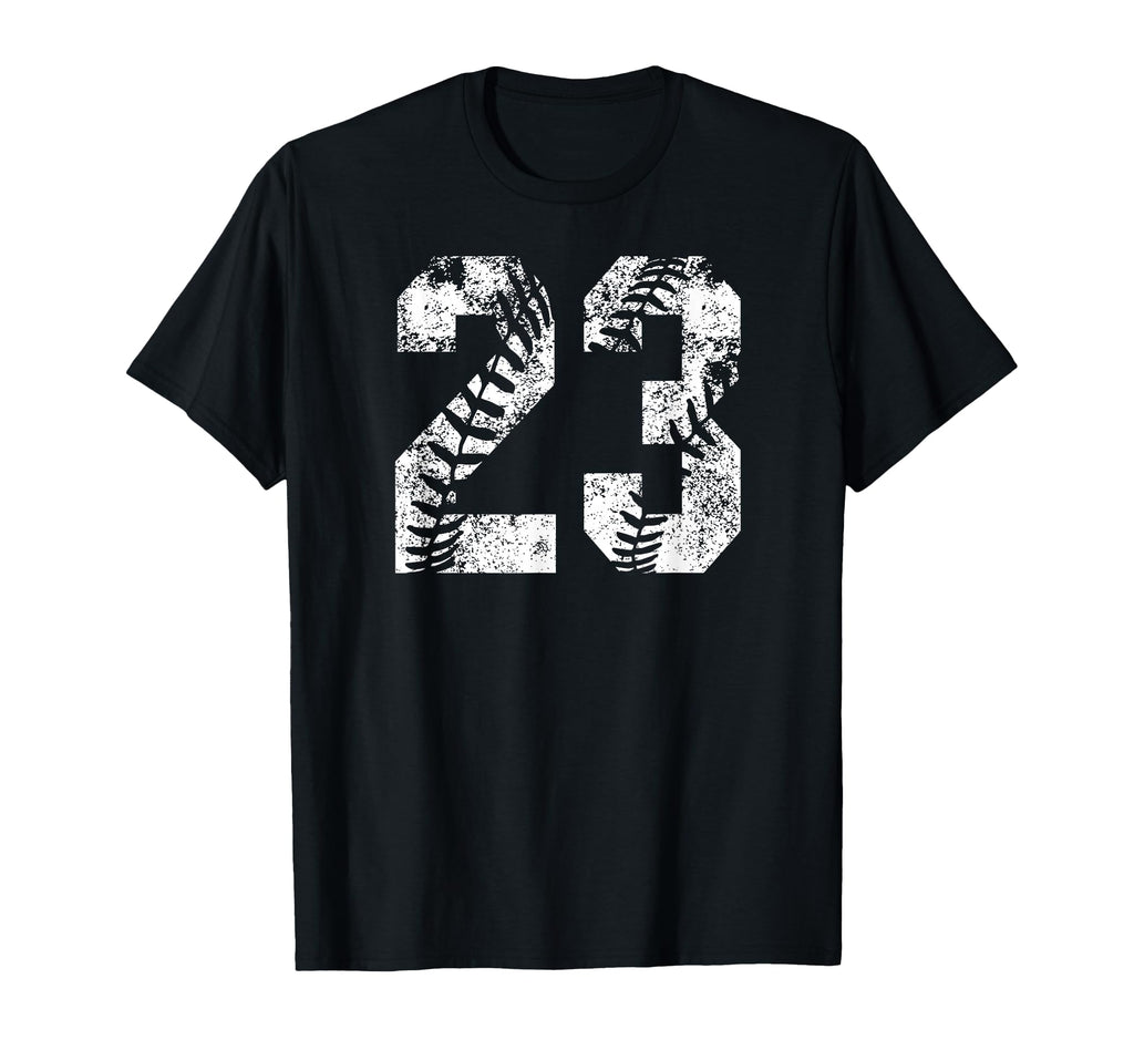 White Baseball Number 23 Jersey T-Shirt - Fun Novelty Design for Adults - T-Shirt, Sweatshirt, Hoodie