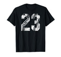 White Baseball Number 23 Jersey T-Shirt - Fun Novelty Design for Adults - T-Shirt, Sweatshirt, Hoodie