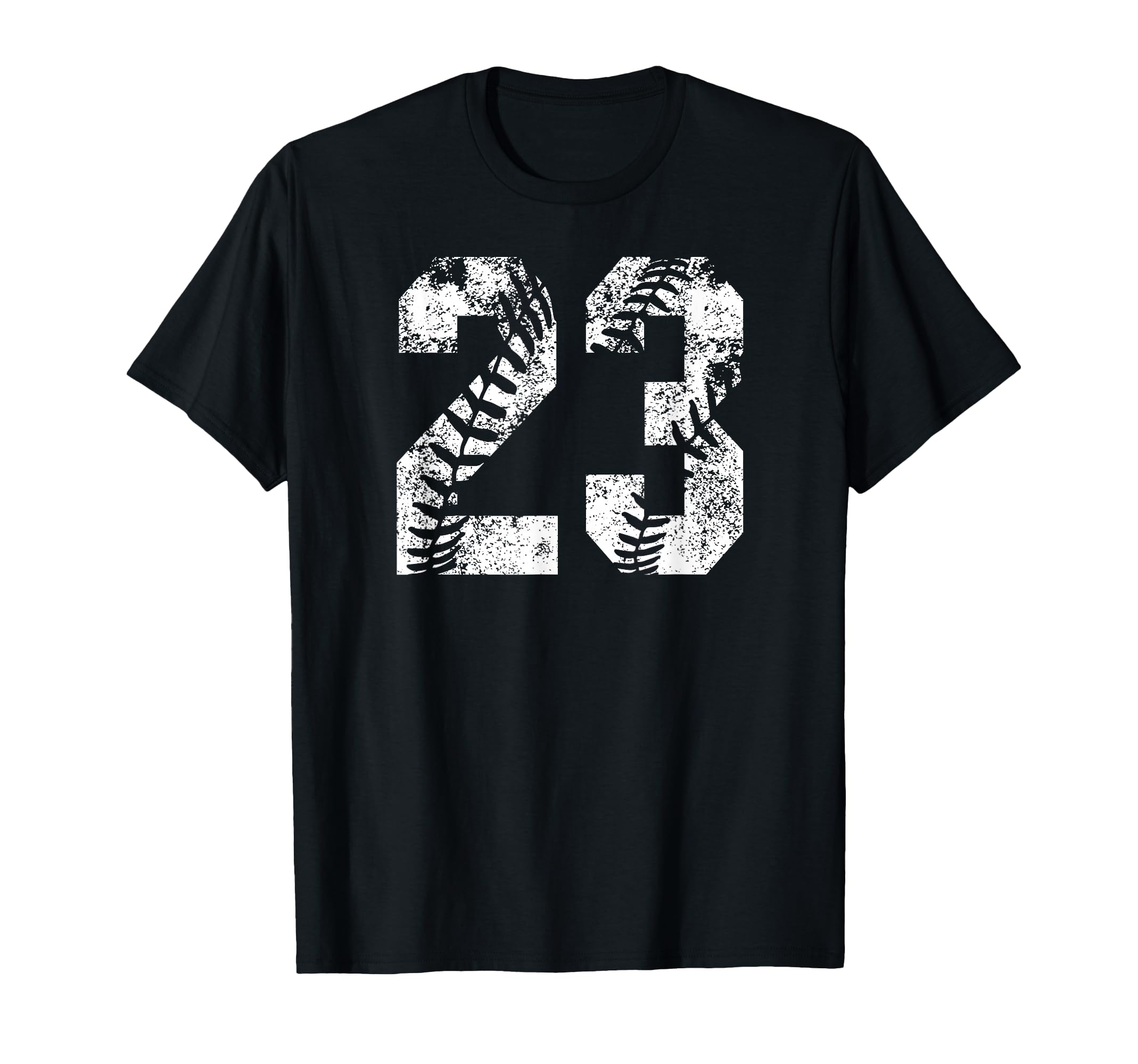 White Baseball Number 23 Jersey T-Shirt - Fun Novelty Design for Adults - T-Shirt, Sweatshirt, Hoodie