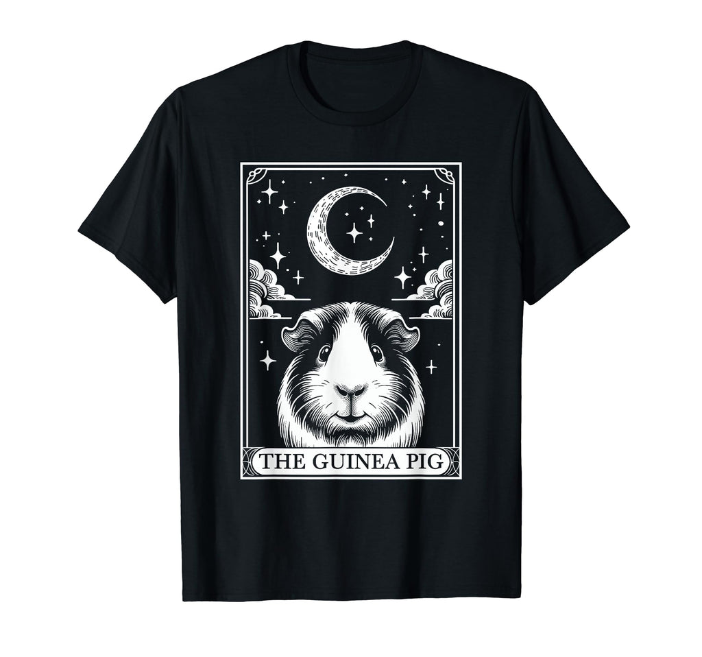 Tarot Card Crescent Moon Guinea Pig T-Shirt - Aesthetic Graphic Men Women - T-Shirt, Sweatshirt, Hoodie