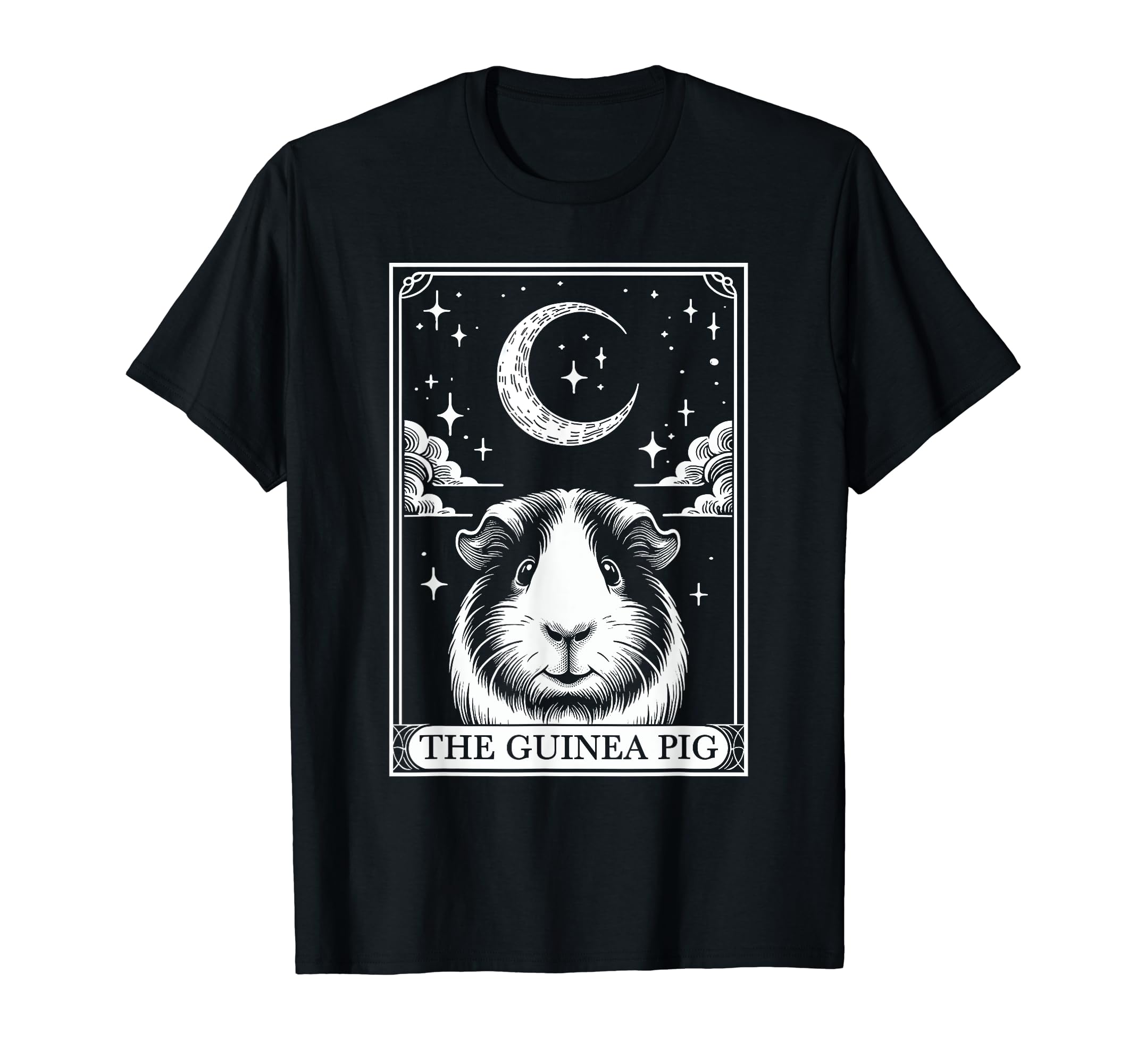 Tarot Card Crescent Moon Guinea Pig T-Shirt - Aesthetic Graphic Men Women - T-Shirt, Sweatshirt, Hoodie